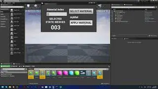 Unreal Engine - Editor Utility Widget - Changing Materials on Static Meshes Assets