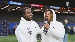 Washington’s Cameron Davis plays reporter at Sugar Bowl media day | 2023 Sugar Bowl