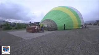 บอลลูน วังเวียง วิธีอัดลมร้อนเอาบอลลูนขึ้นฟ้า  Balloon Vang Vieng take off