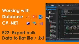 Export bulk data to flat file or .txt - Oledb C# .NET E22