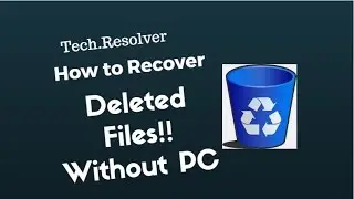 How to Recover Deleted Any Files !!!!