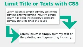 How To Limit Title or Texts in Lines with CSS ( Website customize ) ( WordPress + Blogger )
