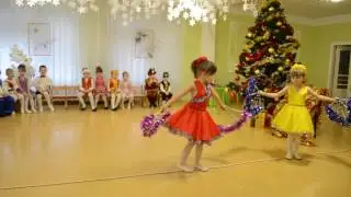 Танец воздушных гимнаток на канате Новогодний утренник в детском саду