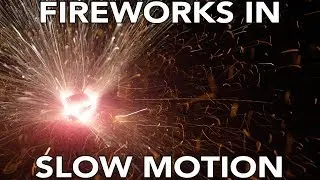 Fireworks vs 60,000 PSI Waterjet | in Super Slow Motion