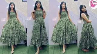 New Style Layered Ruffle Dress with Smoky pattern by @maitriboutique