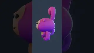 Stylized Cute Cartoon Monkey in Blender