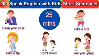200 Short Sentences For Kids | English Vocabulary | Spoken English  | #kidslearning #learnenglish