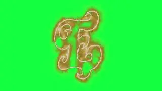 The Letter E Fire Green Screen Logo Loop Chroma Animation