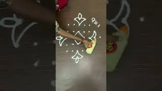 9 Dots Best Sikku Kolam Designs Muggulu Shorts #shorts