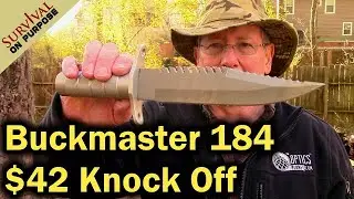Ramster Survival Kit Knife - $42 Buckmaster 184 Copy - The Rambo Survival Knife Project