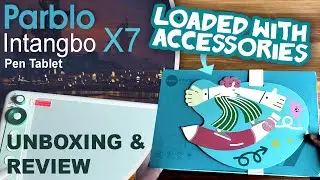 Trying Out Parblo Intangbo X7 Pen Tablet | UNBOXING & REVIEW | Most Adorable Pen Tablet!