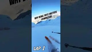 Being first matters 🥶@WhistlerBlackcomb #powder #skiing #shorts