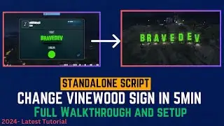 How to change Vinewood Sign in 5min | FiveM | Standalone Script | Free Resource | Exclusive