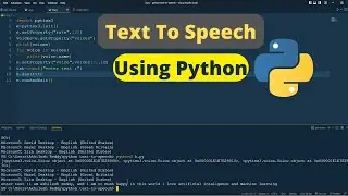 convert text to speech in python | Text To Speech In Python
