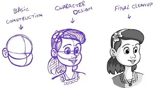 Girl Character Head Drawing, Step by Step Drawing Tutorial