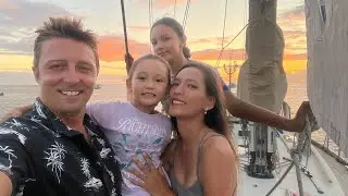 Couple pulled their children out of school to travel to Africa - on a yacht | SWNS