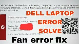 The cpu fan failed to respond correctly|dell support has detected a failing component