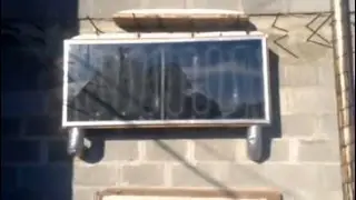 Воздушный солнечный коллектор в работе / Air solar collector