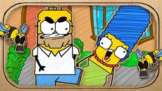 Simpsons HIT AND RUN - In a Nutshell (Cardboard Animation)