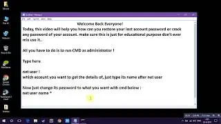 How to Crack/Remove Password From Computer Accounts 2017. For Educational Purposes!