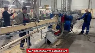 фрезерно пильный станок СПТ-320 проходного типа для тонкомера, диаметр бревна до 320 мм