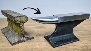 I turn a Railroad Track into an Anvil! Simple & Easy DIY - Homemade Anvil