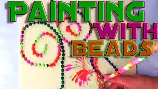 Fluid Art- Acrylic Pull- Sherbet Delight - Painting with Beads