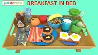 Just Like Home Breakfast in Bed Pretend Play Set | Kids Station