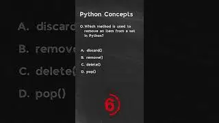 Which method is used to remove an item from a set in Python? | Python Questions