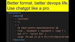 chatgpt formats my code :-)