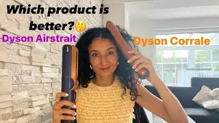 Dyson Airstrait vs Dyson Corrale on FRIZZY, CURLY HAIR | Which one is better? 🤔        Honest Review