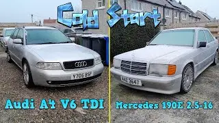 COLD START: Audi A4 V6 TDI & Mercedes 190E 2.5-16