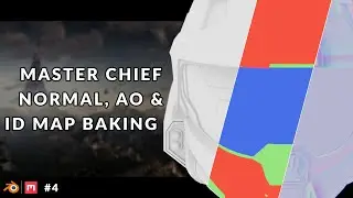 Blender Helmet Texturing Tutorial | Ep4 | Normal Baking, AO Baking, & ID Baking | #Blender #Halo