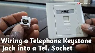 How to wire up a cat 5 keystone jack to create a telephone socket