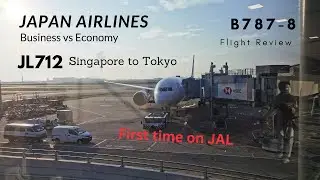 Japan Airlines in 2 classes | Business vs Economy | JL712 | Singapore to Tokyo