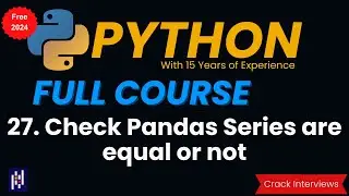 Series.equals() | Series.eq() | equals function | eq function | Pandas | Python