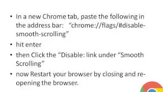 Simple Google Chrome Smooth scrolling Fix