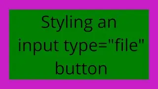 Styling an input type=