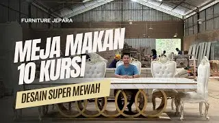 SET MEJA MAKAN STAINLES MEGAH 10 KURSI