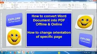 How to Convert Word Document File into PDF / Online / Offline - Computer / Laptop, Explore now