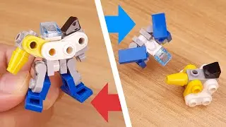 LEGO brick easy-to-build transformer robot tutorial Poncho Boy 