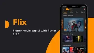 Flix: Flutter movie app ui using  2.5.3 sdk
