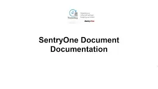 SentryOne Document Generating Documentation