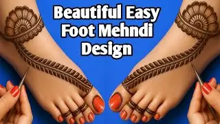 Easy bridal feet mehndi design |foot mehndi design simple | pairon ki mehandi |anklet feet |mehndi