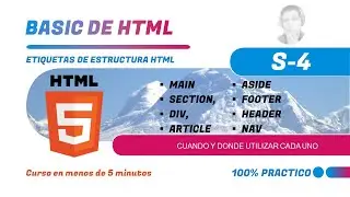 Etiquetas de estructura HTML 5. Cuando y donde utilizar 💊 Basic de HTML