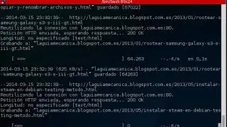 Descargar páginas web por comando en linux con wget