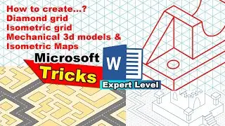 How to create Diamond Grid, Isometric Grid, Mechanical 3D Models & Isometric Maps in Microsoft Word
