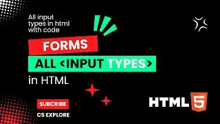 HTML Form all Input Tags | HTML Forms | Input Types | html form design | html tutorial for beginners