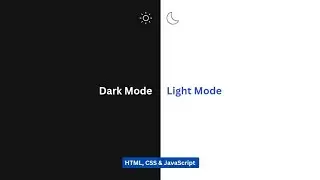 Creating Dark Mode using HTML, CSS and JavaScript