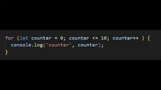 How to write a JavaScript For Loop